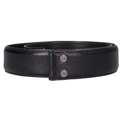 Chrome Hearts 1.5" Scroll Label Rivets Leather Black Size 30