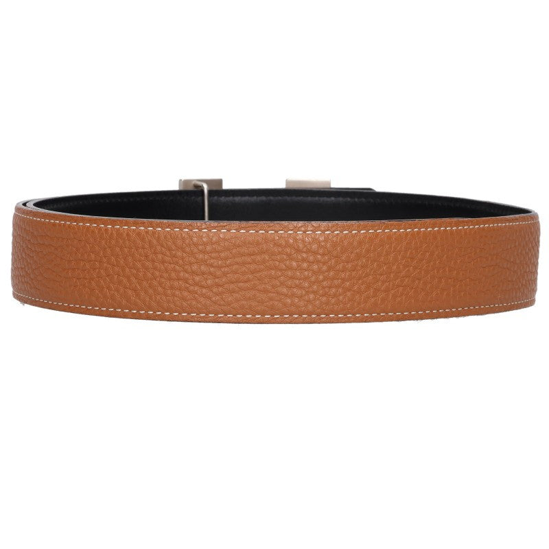 HERMES Constance H Buckle Reversible Leather Belt Size 80