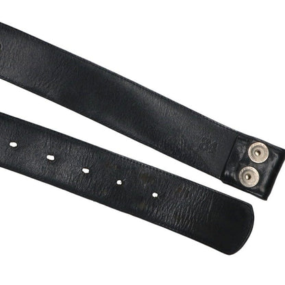 Chrome Hearts 1.5" Scroll Rivets Belt Black/Silver Size 34