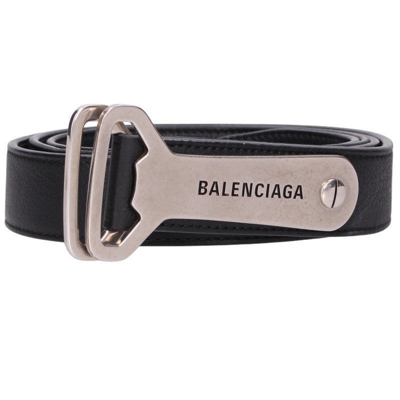 BALENCIAGA Bottle Opener Belt Black/Silver Size ONE SIZE
