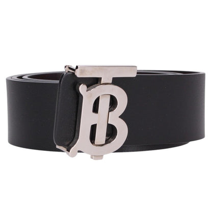 Burberry TB Buckle Leather Belt Black/Silver Size 85