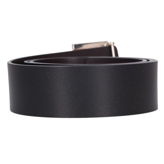 Burberry TB Buckle Leather Belt Black/Silver Size 85