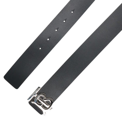 Burberry TB Buckle Leather Belt Black/Silver Size 85