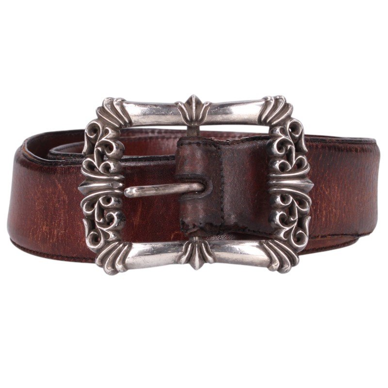 Chrome Hearts Filigree OTJ Leather Belt Size 34