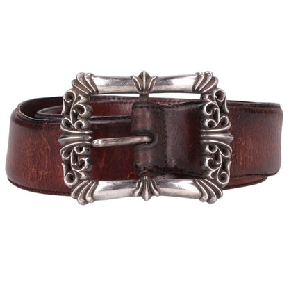 Chrome Hearts Filigree OTJ Leather Belt Size 34
