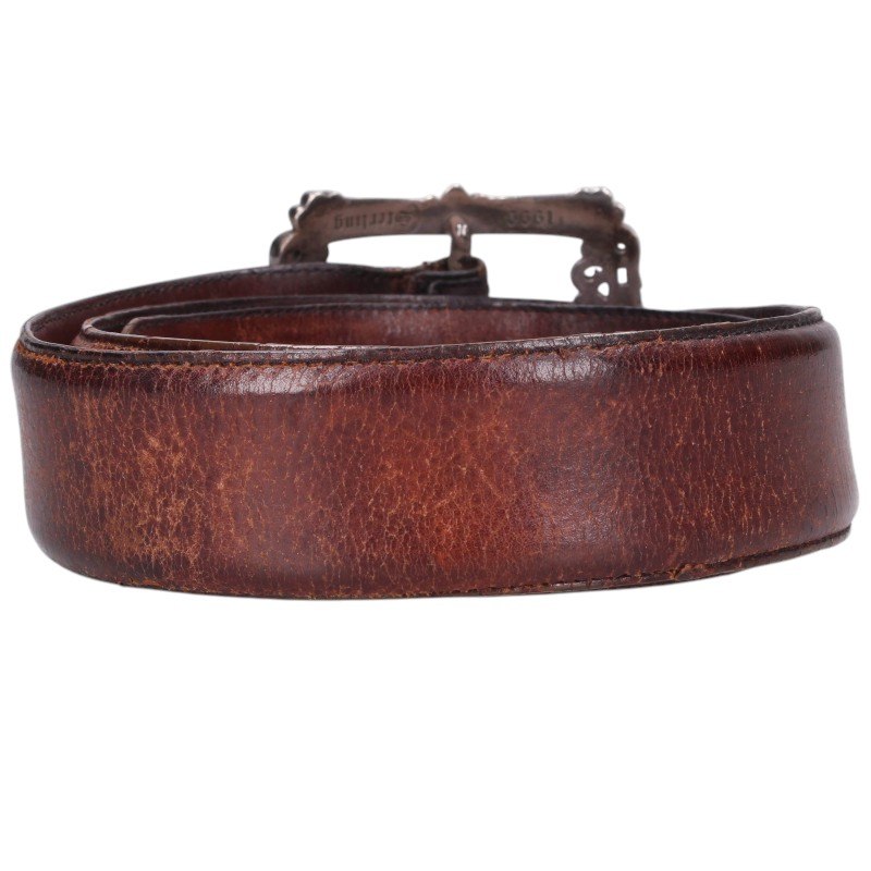 Chrome Hearts Filigree OTJ Leather Belt Size 34