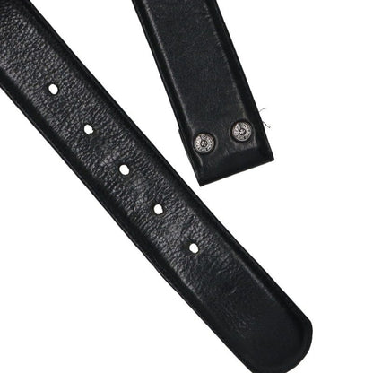 Chrome Hearts 1.5" Scroll Rivets Belt Black Size ONE SIZE