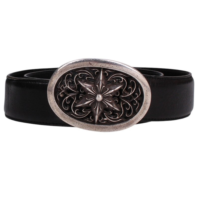 Chrome Hearts 1.5 Classic Oval Star Leather Belt Size 30