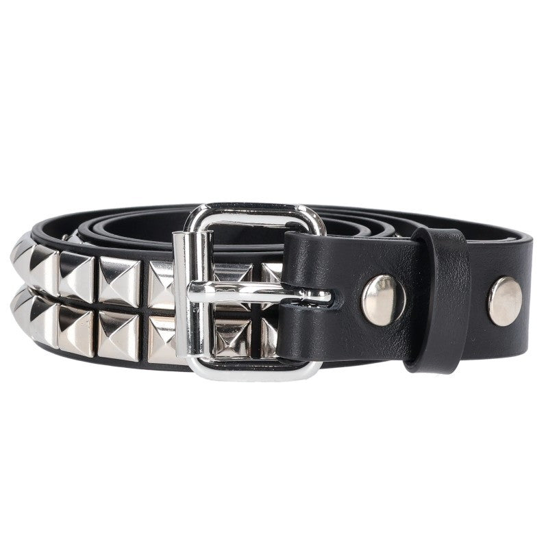 SUPREME Studded Leather Belt Black/Silver Size M