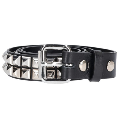 SUPREME Studded Leather Belt Black/Silver Size M