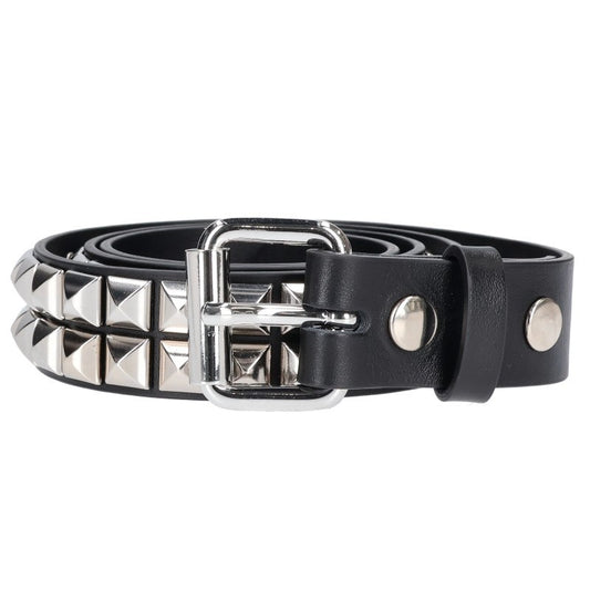 SUPREME Studded Leather Belt Black/Silver Size M