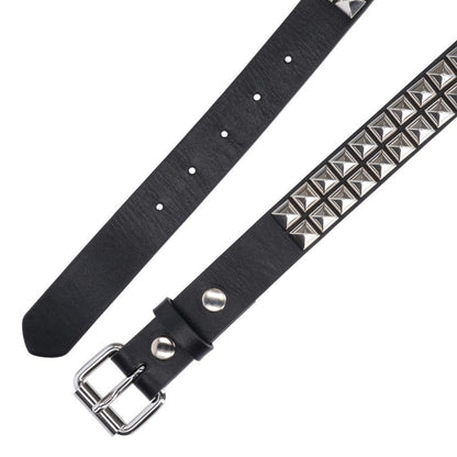 SUPREME Studded Leather Belt Black/Silver Size M