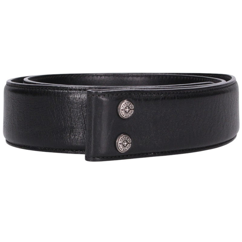 Chrome Hearts 1.5" Scroll Rivets Belt Black/Silver Size 32