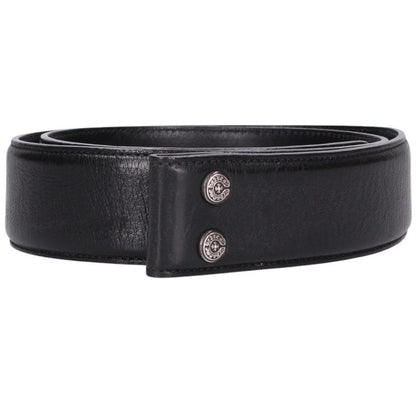 Chrome Hearts 1.5" Scroll Rivets Belt Black/Silver Size 32
