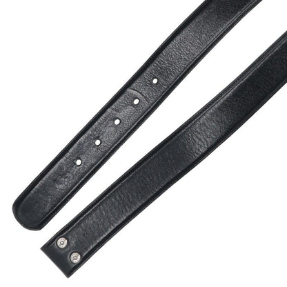 Chrome Hearts 1.5" Scroll Rivets Belt Black/Silver Size 32