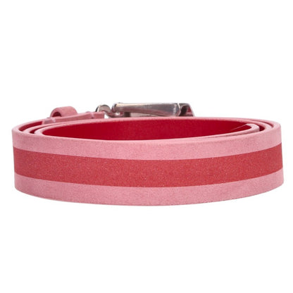 DSQUARED Logo Buckle Leather Belt Pink Red Size 85