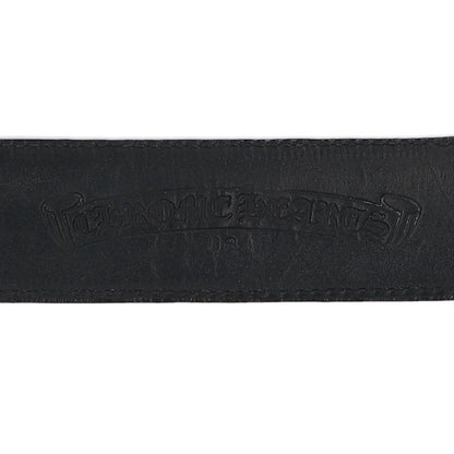 Chrome Hearts 1.5" Cemetery Cross Patch Belt Black Size 34