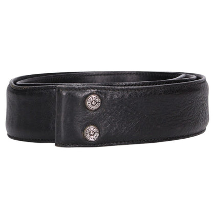Chrome Hearts 1.5inch Scroll Label Leather Belt Size 32