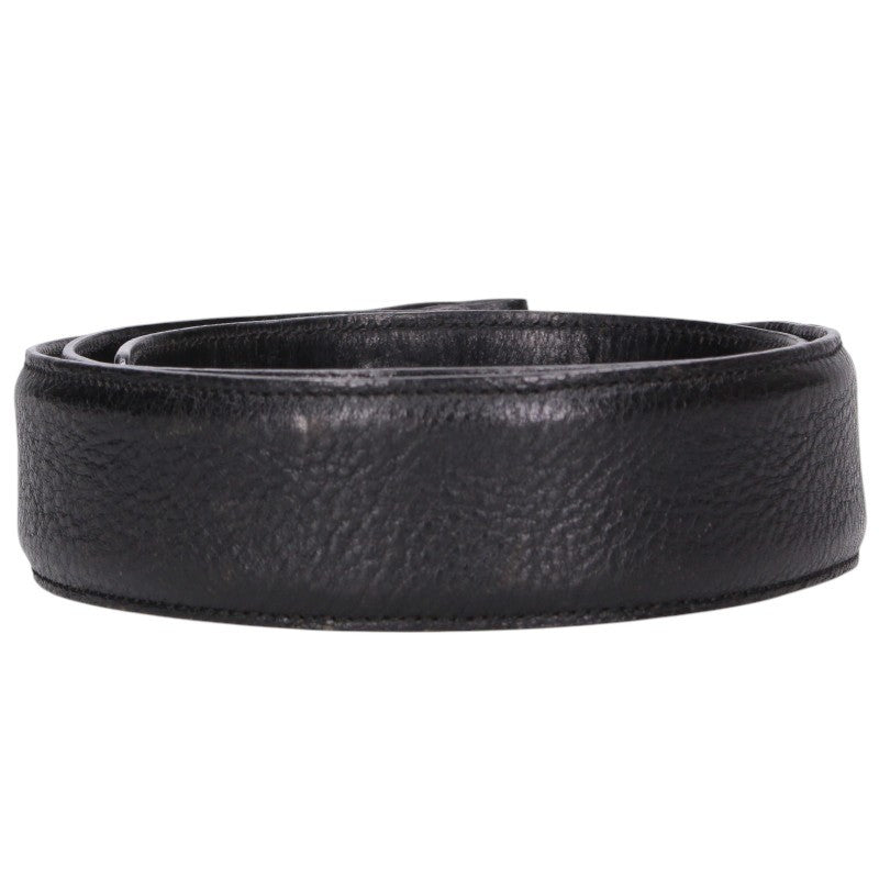 Chrome Hearts 1.5inch Scroll Label Leather Belt Size 32