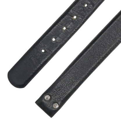 Chrome Hearts 1.5inch Scroll Label Leather Belt Size 32
