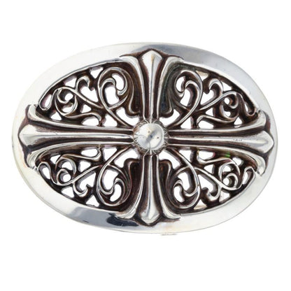Chrome Hearts Classic Oval Cross Silver Buckle Size ONE SIZE