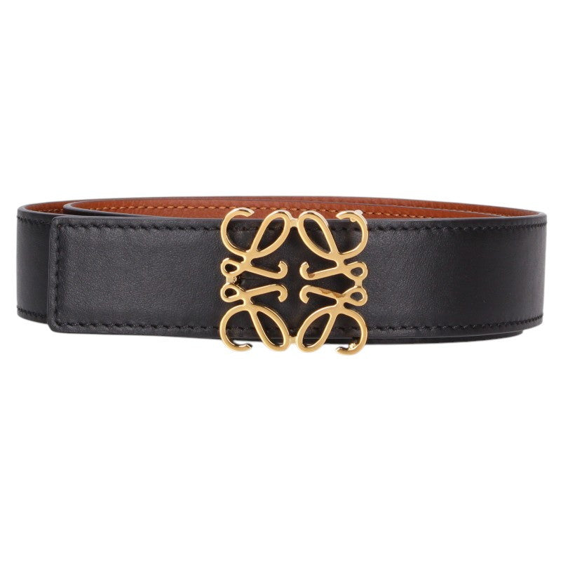 LOEWE Reversible Anagram Belt Black/Brown/Gold Size 80