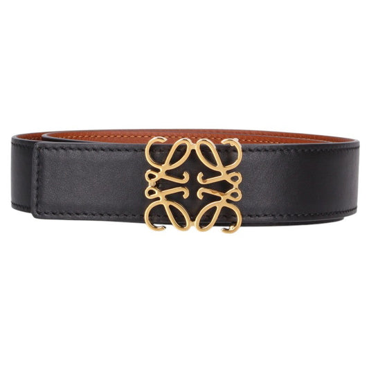 LOEWE Reversible Anagram Belt Black/Brown/Gold Size 80