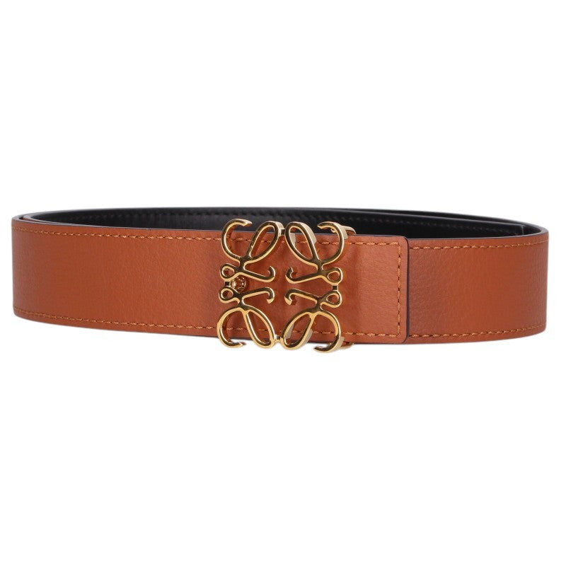 LOEWE Reversible Anagram Belt Black/Brown/Gold Size 80