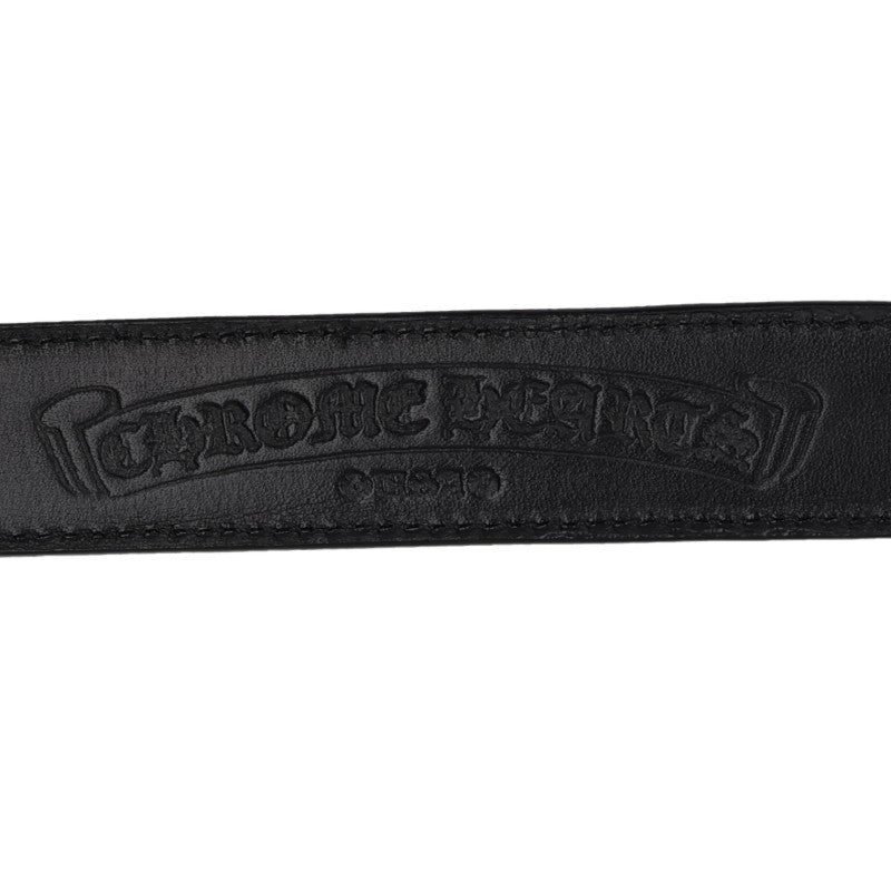 Chrome Hearts 1-inch Scroll Label Leather Belt Size 34