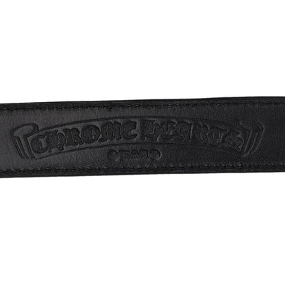Chrome Hearts 1-inch Scroll Label Leather Belt Size 34