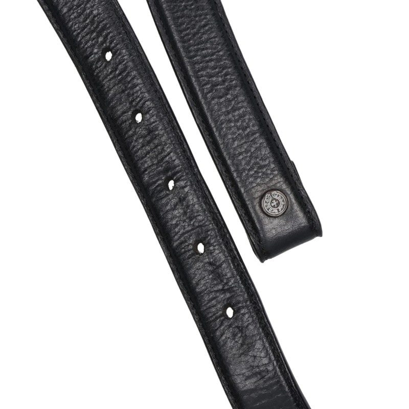 Chrome Hearts 1-inch Scroll Label Leather Belt Size 34