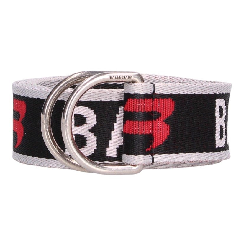 BALENCIAGA D-Ring Belt Black/Red