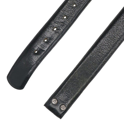 Chrome Hearts 1.5" Scroll Label Rivets Leather Belt Size 32