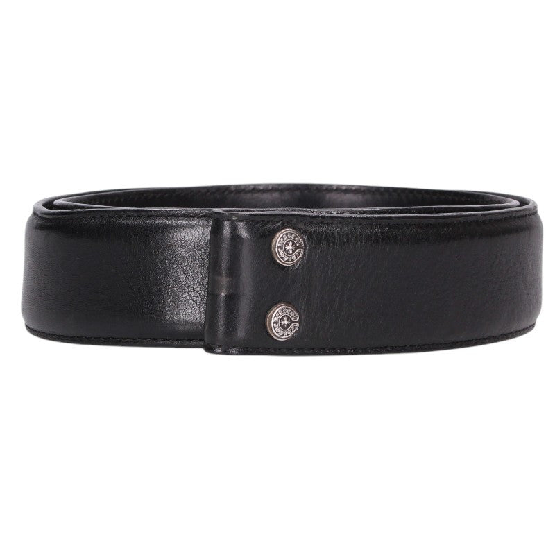 Chrome Hearts 1.5inch Scroll Belt Black/Silver Size 32