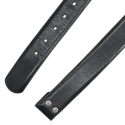 Chrome Hearts 1.5inch Scroll Belt Black/Silver Size 32INCH