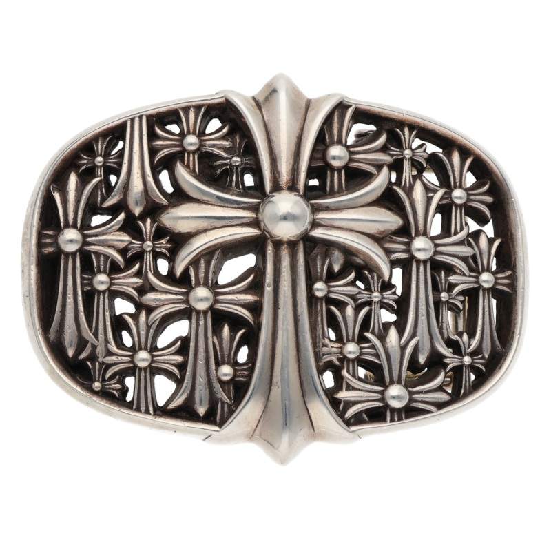 Chrome Hearts 925 Silver Cemetery Cross Buckle