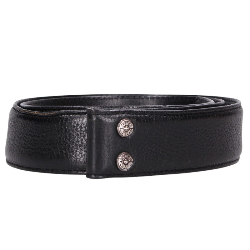 Chrome Hearts 1.5inch Scroll Belt Black/Silver Size 32