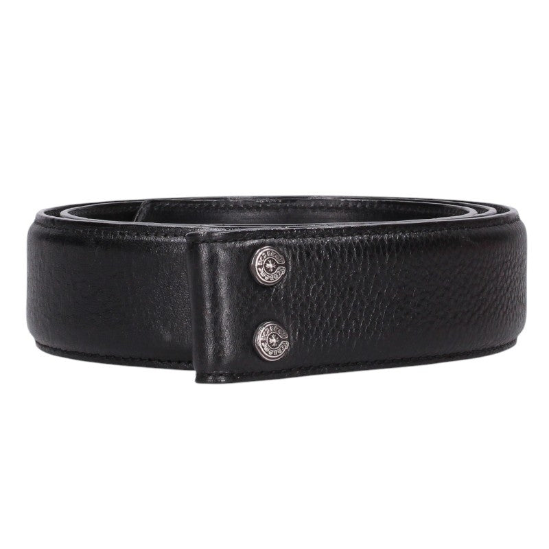 Chrome Hearts 1.5inch Scroll Belt Black/Silver Size 36