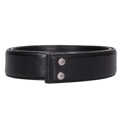 Chrome Hearts 1.5inch Scroll Label Leather Belt Size 32