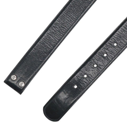 Chrome Hearts 1.5inch Scroll Label Leather Belt Size 32