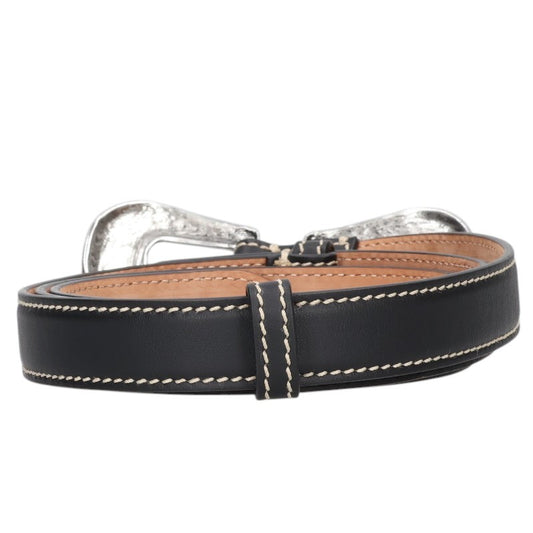 ACNE STUDIOS Double Buckle Leather Belt Size 85