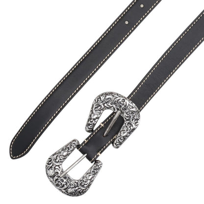 ACNE STUDIOS Double Buckle Leather Belt Size 85
