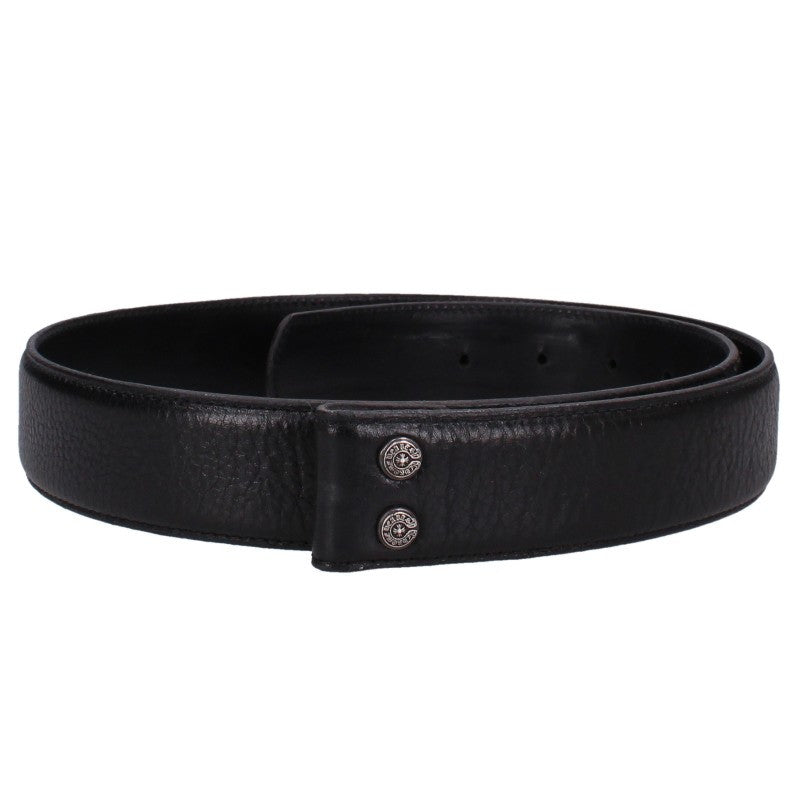 Chrome Hearts Scroll Label Rivets Leather Belt Size 34