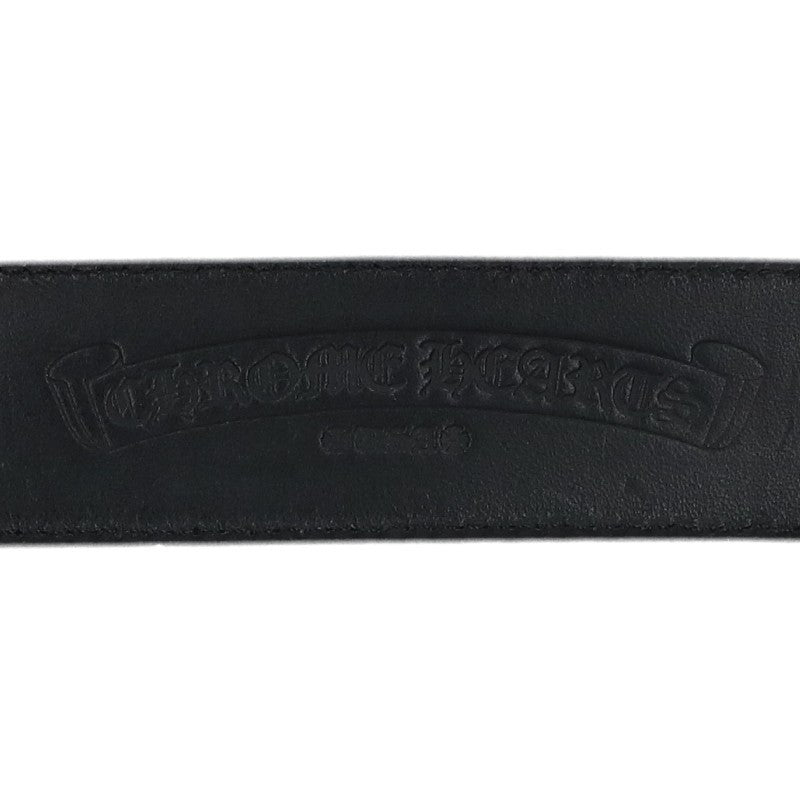Chrome Hearts Scroll Label Rivets Leather Belt Size 34