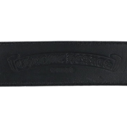Chrome Hearts Scroll Label Rivets Leather Belt Size 34