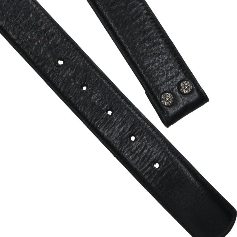 Chrome Hearts Scroll Label Rivets Leather Belt Size 34