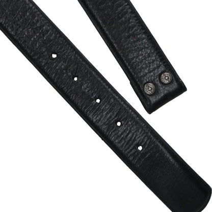 Chrome Hearts Scroll Label Rivets Leather Belt Size 34