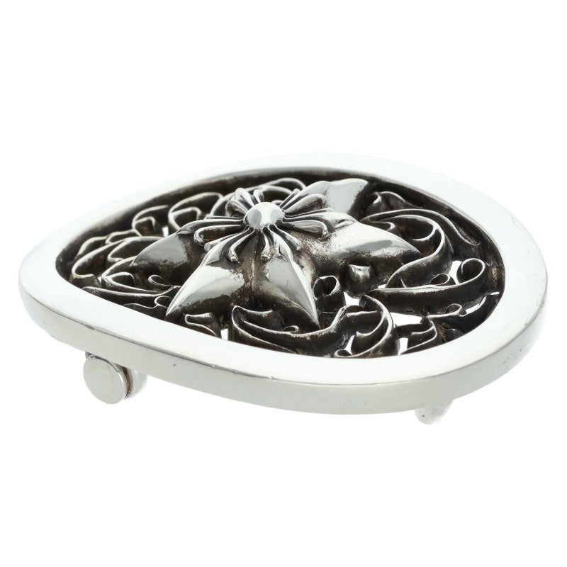 Chrome Hearts Classic Oval Star Silver Buckle