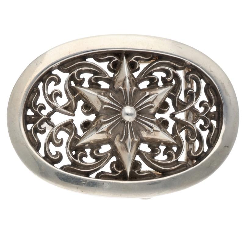 Chrome Hearts Classic Oval Star Sterling Silver Buckle