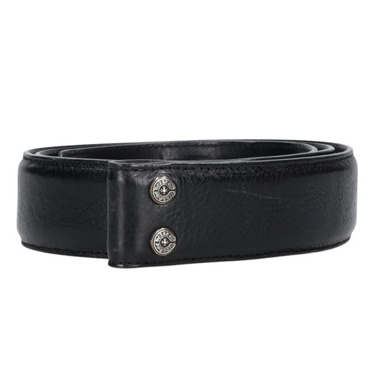 Chrome Hearts 1.5in Scroll Label Rivets Leather Belt Size 34